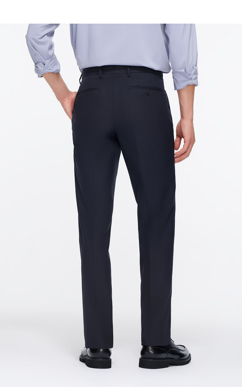 Goldlion [Pure Wool] Spring And Summer Men's Dark Twill Jacquard Slim Fit Business Formal Dress Pants 5