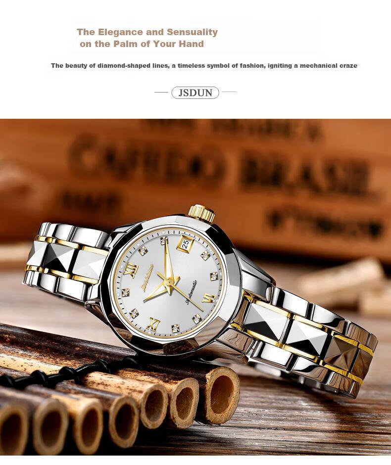 JIN SHI DUN , Swiss High-End Ladies' Watch, 2026 New Model, Fully Automatic Mechanical Watch, Water-Resistant, Top Ten Brand Watches, Birthday Gift for Wife 4