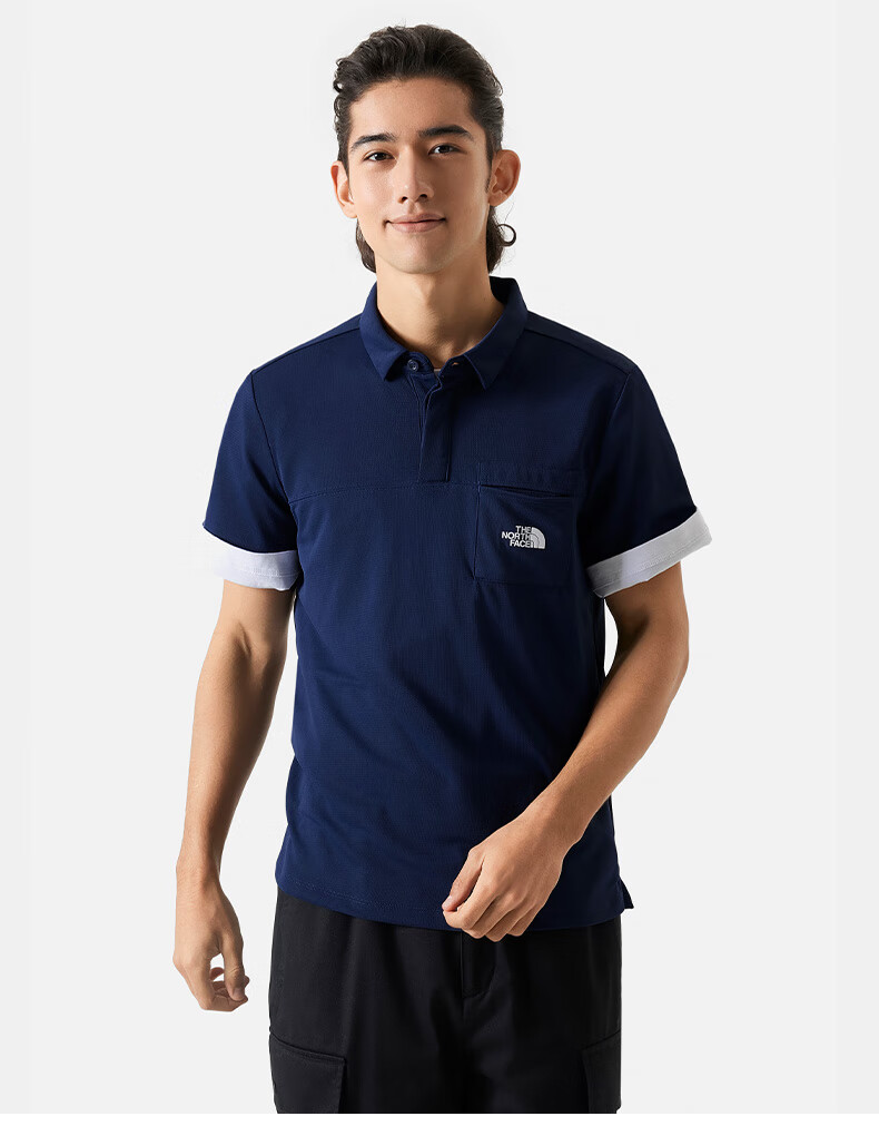 The North Face Men's Outdoor Quick-Dry Breathable Short-Sleeve Polo Shirt, 8AV2 Navy Blue/8K2, Size S 4