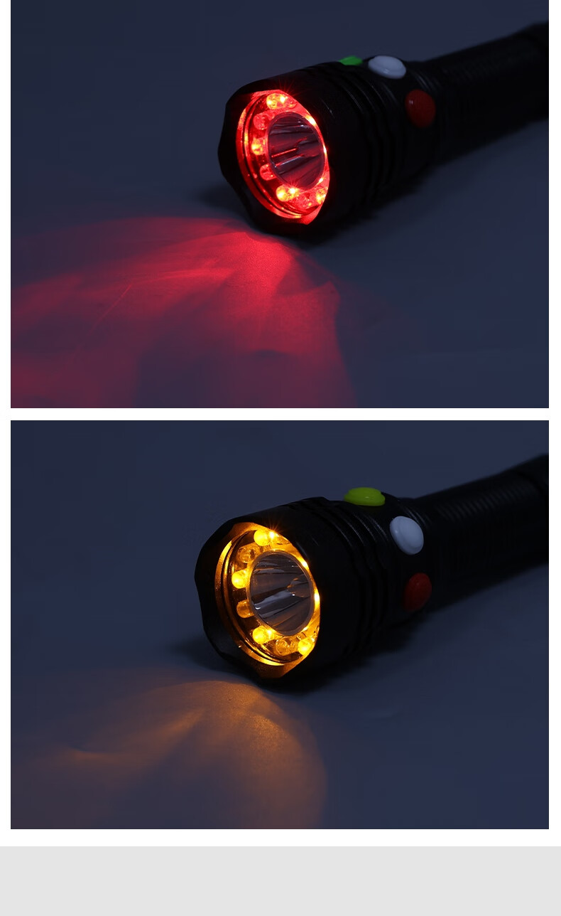 Ansell Bright LED Flashlight Railway Three-Color Work Signal Light Rechargeable 1G00060 Box 2