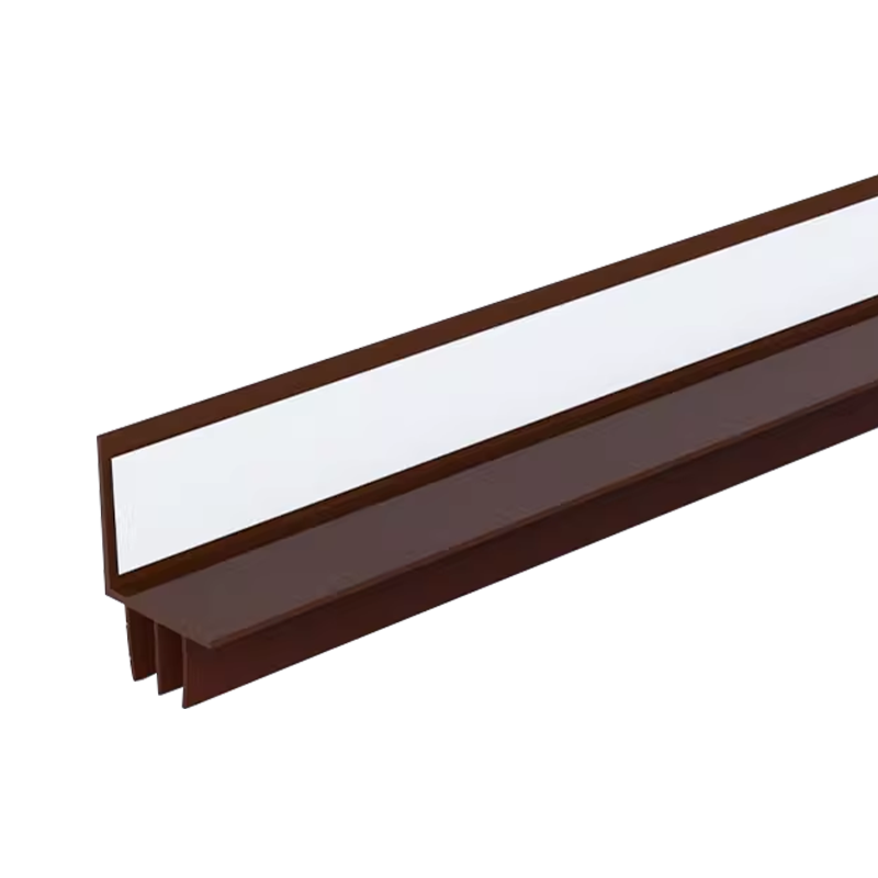 Qinghua Door Gap Sealing Strip, Floor Windproof Sticker, Insect-Proof Soundproof Gap Filler, Ground Edge Trim, Brown, 2.5*90cm