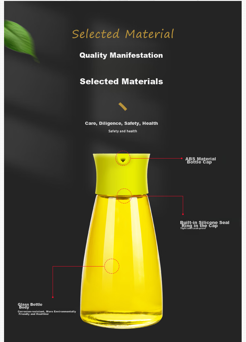 YOUAO Stainless Steel Oil Dispenser, Kitchen Seasoning Bottle with Filter for Oil And Sauce, Thickened with Filter Mesh, 1500ml 5