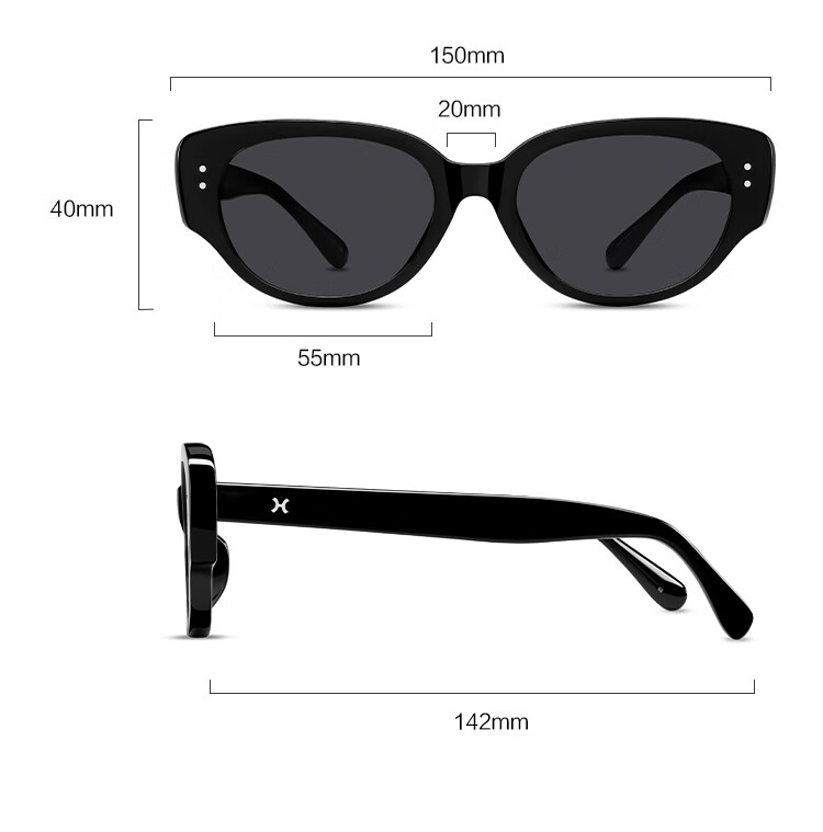 LOHO 2026 New Narrow Frame Cat-Eye Sunglasses for Women, Small Frame Sunglasses for Men, Sun Glasses, Slimming And High-End Look LH09639 5