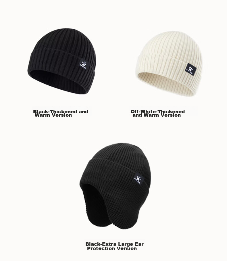 KELME Men's Hat, Autumn And Winter Wool Cap, Warm Sports Running Cold Hat, Skiing Hiking Mountaineering Cycling Windproof Knitted Hat 15