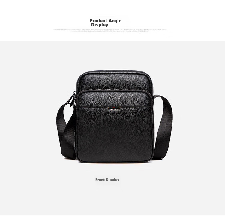 CROCODILE Youth Top-Grain Leather Fashion Shoulder Bag, Men's Vertical Casual Crossbody Bag, Gift for Boyfriend, TB050 11