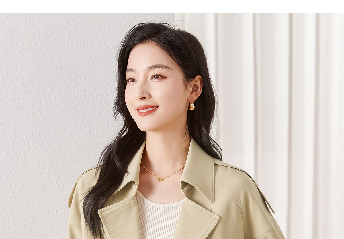 Chushen Spring And Autumn Women's Short Jacket, Fashionable And Elegant Design with Lapel Collar, Waist-Cinching Drawstring, Short Trench Coat S61D164 18