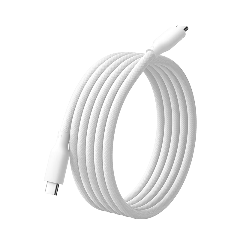 MI 6A Magnetic Braided Fast Charging Data Cable 1m (USB-C to USB-C) Tech White