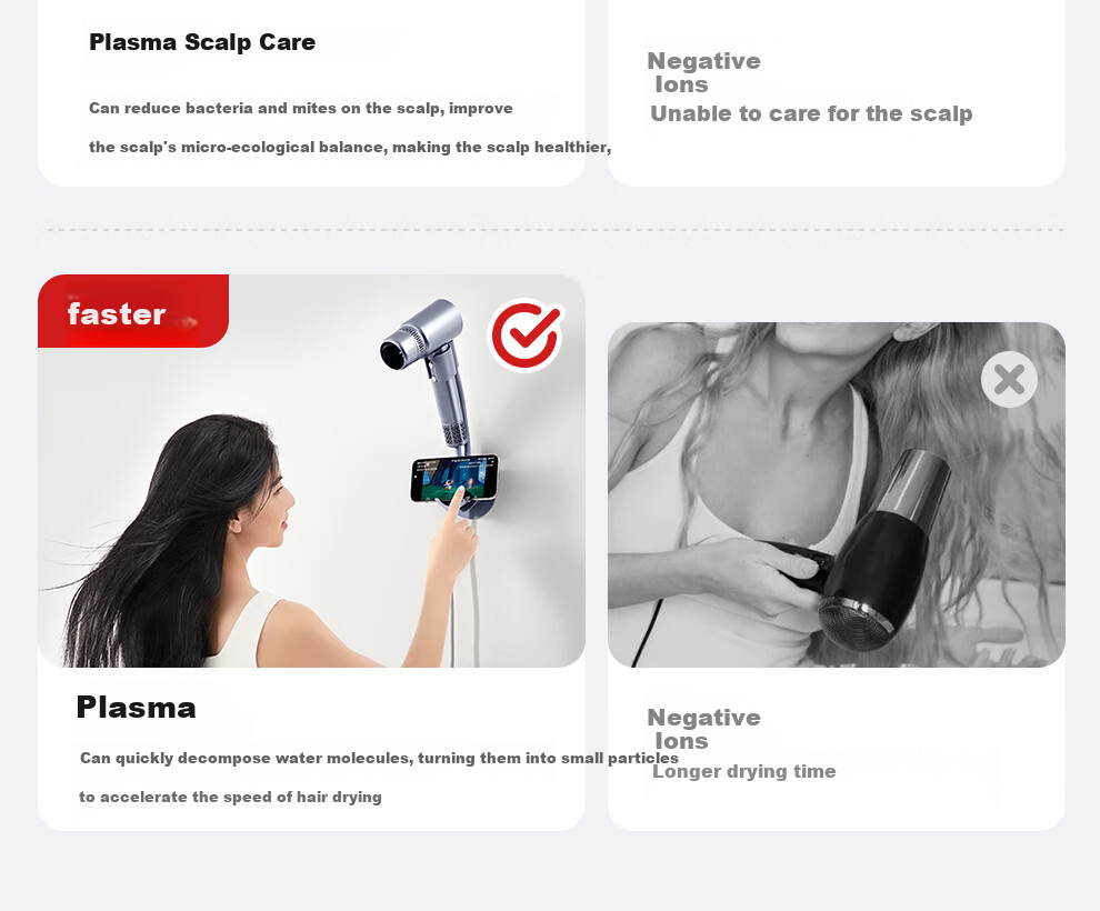 T-FLASH Aiqi F3pro High-Speed Hair Dryer, Plasma Hair Treatment, Constant Temperature Quick-Drying, Non-Damaging to Hair, Home Use, for Women, Electric Hair Dryer, Birthday Gift for Girlfriend, Practical Father's Day Present 3