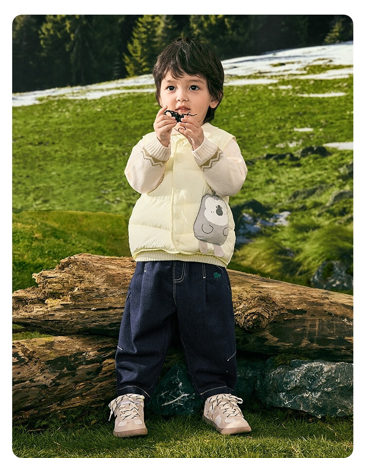 Balabala Kids Down Vest 2025 Winter Warm Clothing Cute Style [Mall Same Model] 201425101201 8