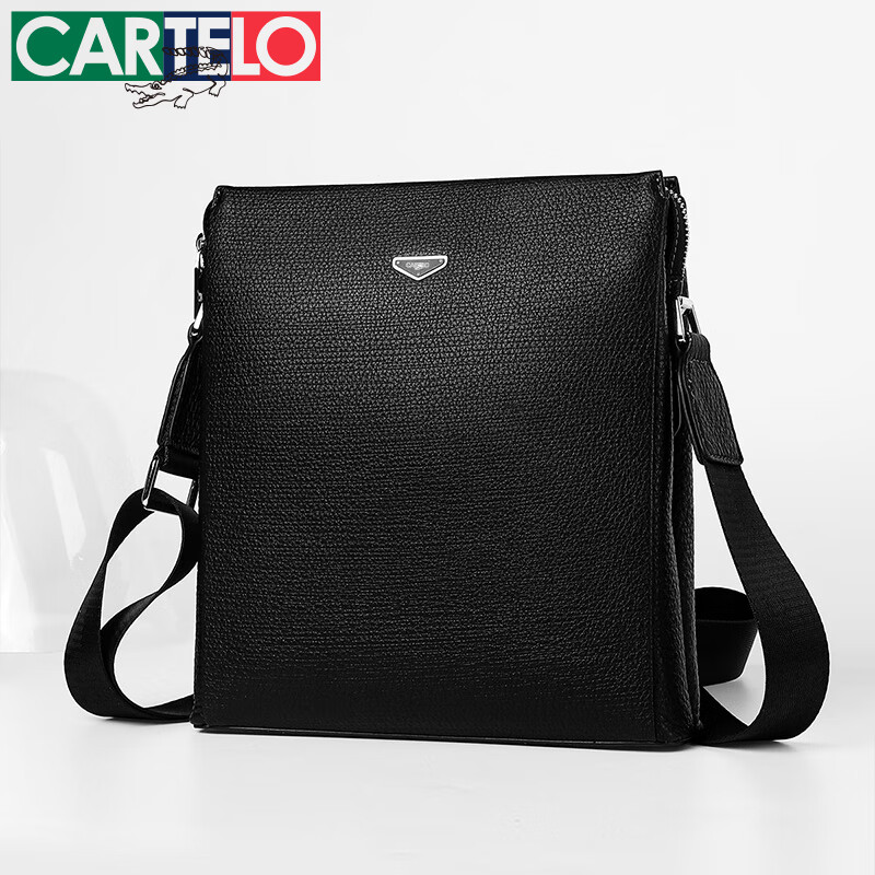 CARTELO Men's Handbag, Shoulder Crossbody Bag, Top-Grain Leather, Business Casual Backpack, Gift for Boyfriend, Husband, Father