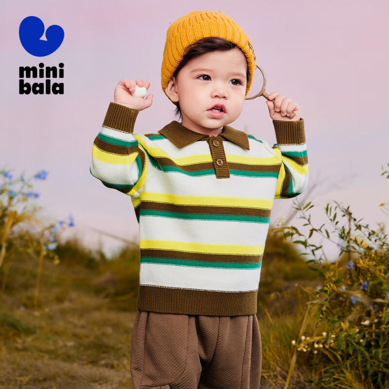 Minibala Children's Sweater for Boys And Girls, New Autumn/Winter 2024 Knitted Sweater Collectio