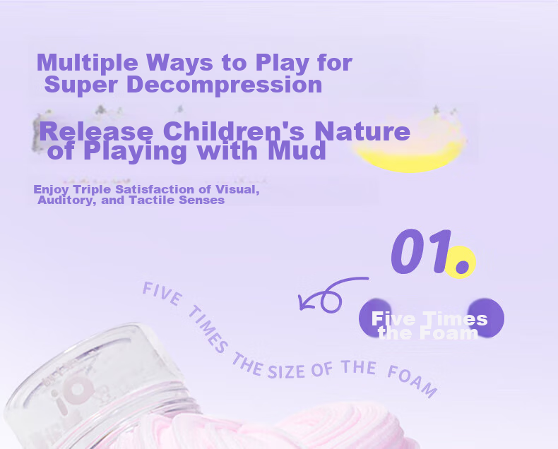 Exiaomu Foam Clay Slime, Bubbles And Glitter, for Boys And Girls, Children, Students, DIY Stress Relief Toy, Safe And Eco-Friendly Gift 10
