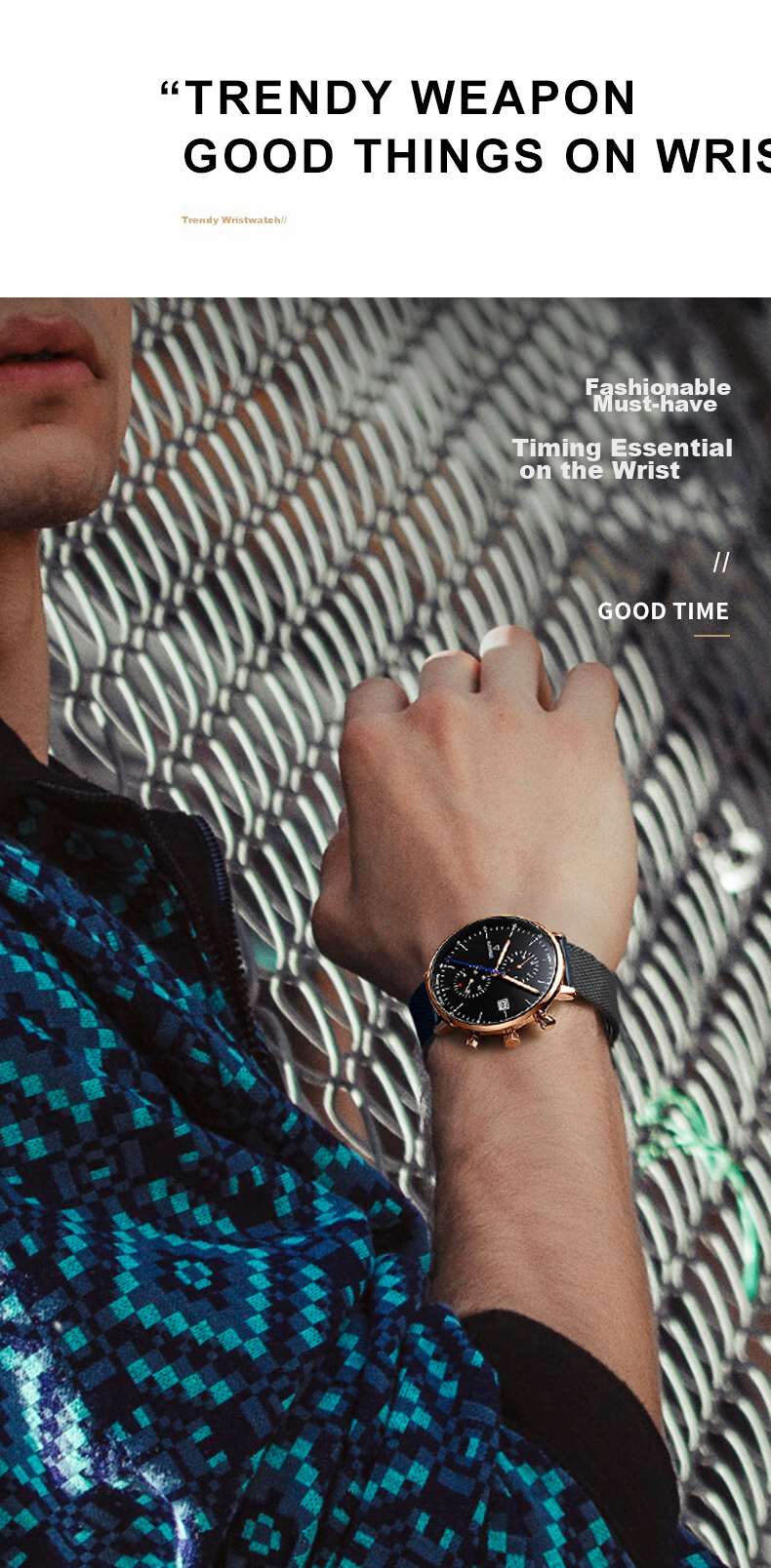MARK FAIRWHALE High School And College Entrance Exam Watch for Male And Female Students with Calendar, Silent, Waterproof National Brand Men's Wristwatch Birthday Gift 3
