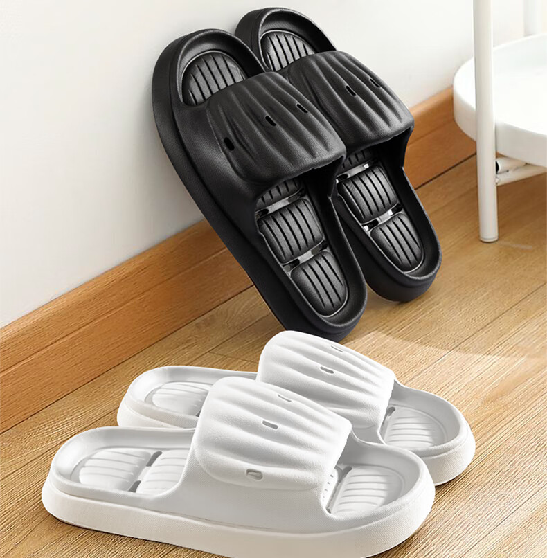 RENBEN Slippers for Men And Women, Couples' Home Bathroom Quick-Drying Water-Draining Slippers TX20001 Black 42-43 4