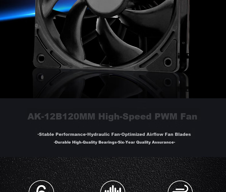 DELTA Cooling Fan AFB1212HJ, 12cm High Air Pressure Industrial-Grade Cooling Fan, Dual Ball Bearing, 6-Year Replacement Only, PWM Intelligent And Manual Control, 4800 RPM 4