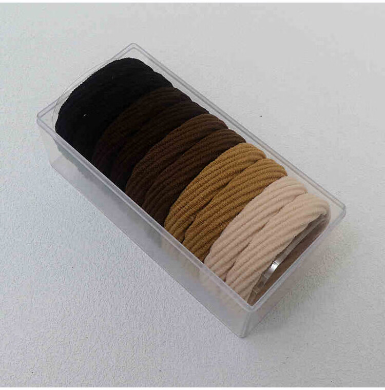 Yefili 10-Pack High Ponytail Hair Ties Durable Spiral Hair Bands Elastic Hair Ropes for Women and Students 18