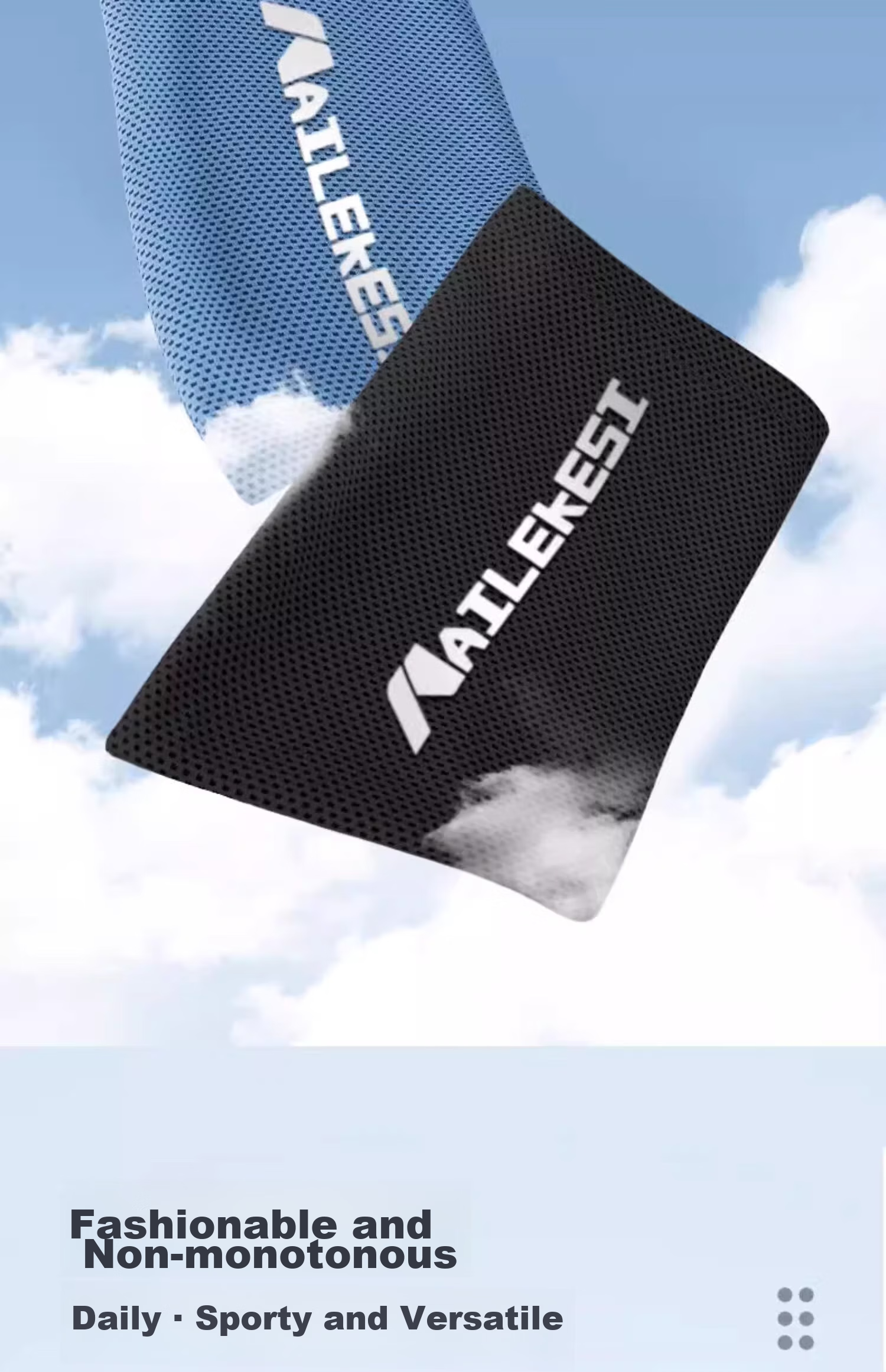 NAILEKESI N Men's Sports Sweat-Absorbing Quick-Dry Wristband Running Badminton Breathable Ice Silk Summer Thin Wrist Wraps 17