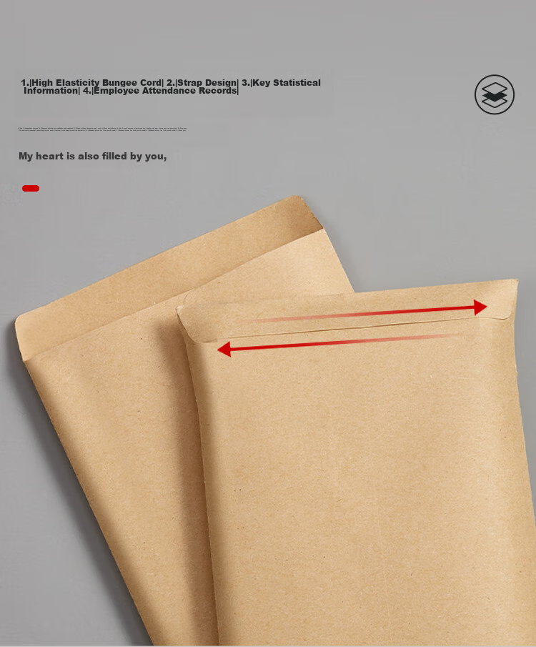 Kingdee , 100 Sheets No. 5 Kraft Paper Envelopes, 220*110mm, Blank Envelope without Text, Invoice Envelopes, Salary Envelopes, BCBQ18-5 No 3