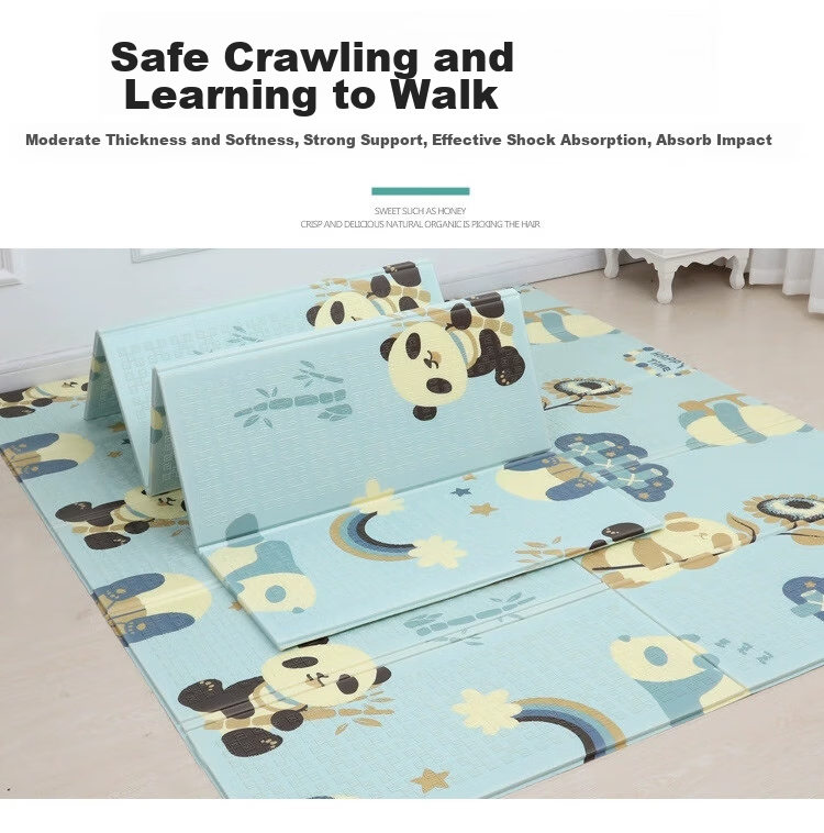 JOYNCLEON Crawling Mat, Baby Cartoon Play Mat, Infant Thickened Living Room Foldable Double-Sided Carpet, Jwj32985 1