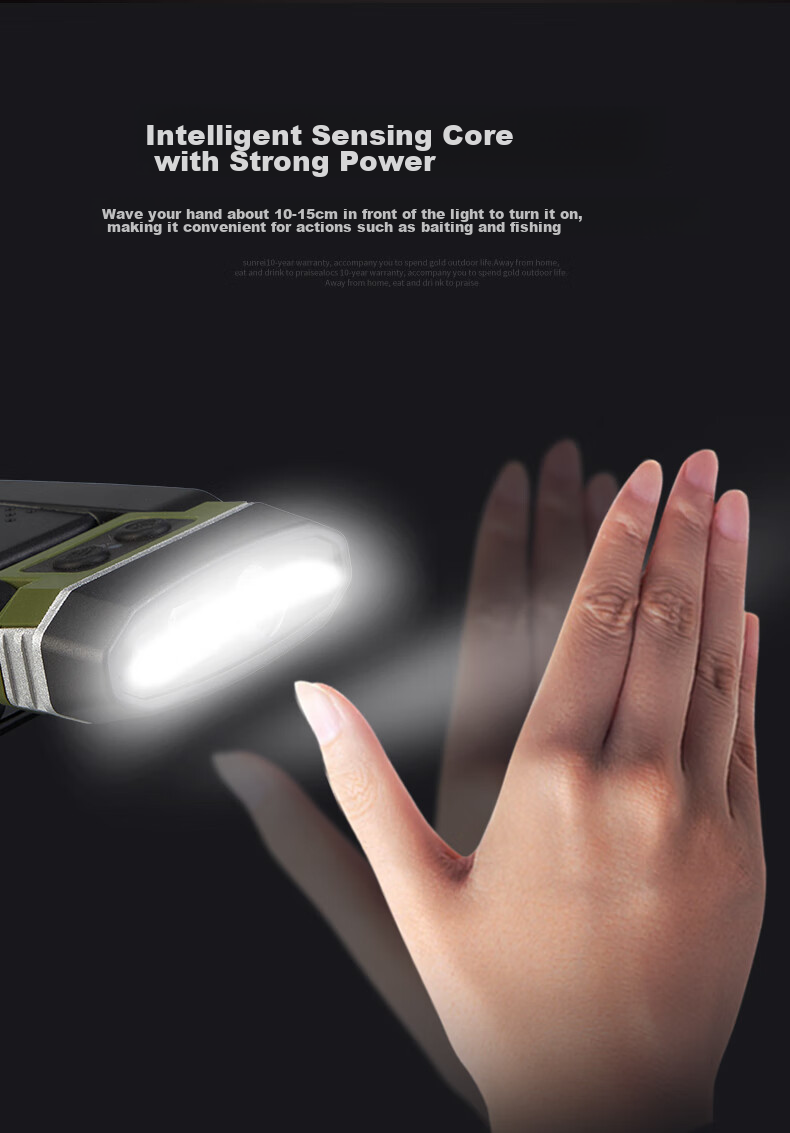 Shanlishi H300 Intelligent Sensor Cap Clip Light, Ultra-Bright Cap Headlamp, Night Fishing Headlamp, Brim Lamp, Ultra-Long Battery Life Cap Clip Light 4