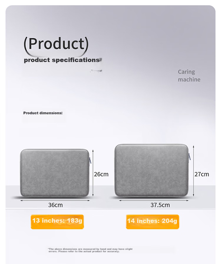 Biyoumei Laptop Sleeve, Tablet Case, Compatible with 14-Inch Apple, Huawei, Lenovo 13