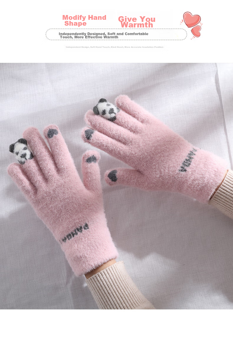 GRGN Winter Thermal Cycling Gloves for Men and Women, Thickened Fleece Lined Windproof Touchscreen Knit Gloves 5