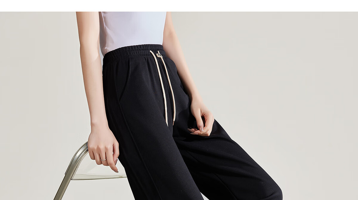 Halo Queen Women's Joggers with Elastic Waistband And Drawstring, Casual Pants for Spring And Autumn, Loose-Fitting Slimming Sweatpants H13QR1953 9