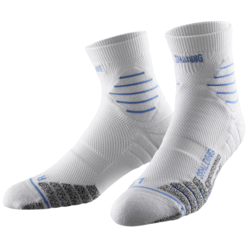 SPALDING Men's Mid-Calf Basketball Socks Cushioning Thickened Terry Anti-Slip Warm Youth Sports Socks Ice Blue