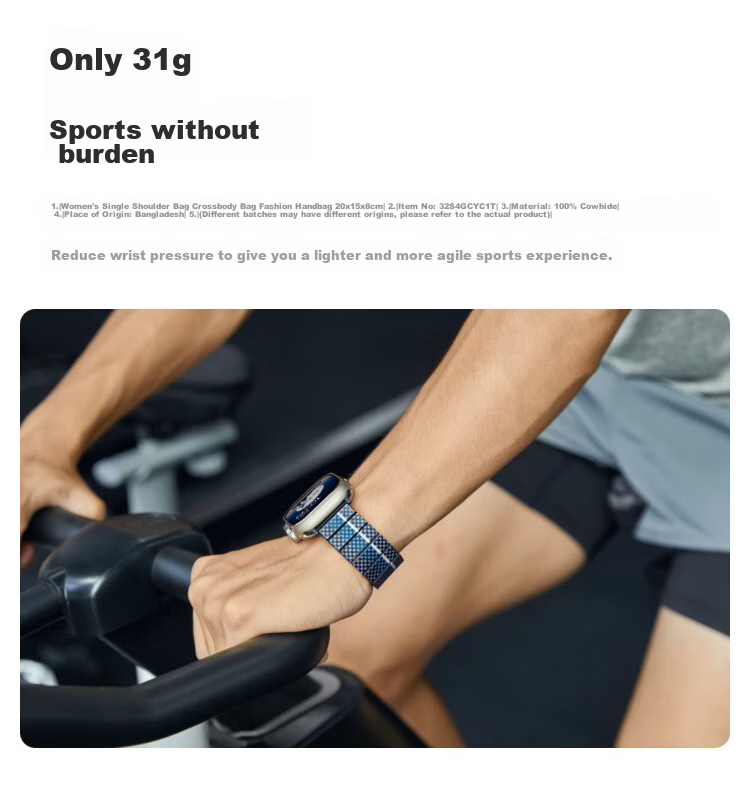 PITAKA Compatible with Apple Watch Bands for Apple Watch Ultra 2/S9/S8/7/6/5/4/3/SE, Carbon Fiber Magnetic Watch Band, Modern Style, Full Size, Universal Fit 10