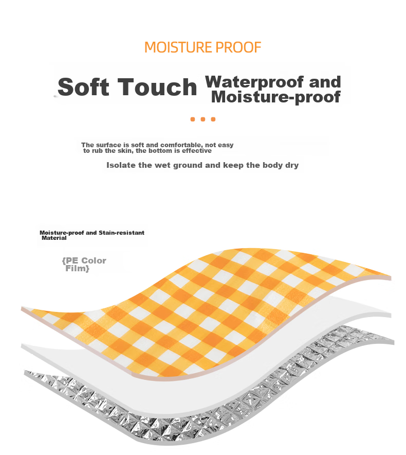 CAMEL Outdoor Moisture-Proof Mat, Portable Thickened Picnic Blanket, Foldable Waterproof Tent Pad, Floor Mat, 1J32265019 4