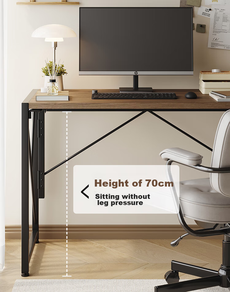 Yicainianhua Foldable Desk, No Installation Required, Study Table for Bedroom Or Living Room, Writing Desk for Office Or Computer Use, Small Student Desk 1215 13