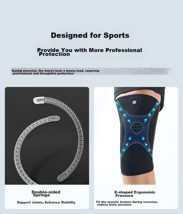 JD Original X100 Knee Brace, Professional Sports Support, Warmth, for Running, Basketball, Badminton, Hiking, Meniscus Protection, Specialized, Black M 4
