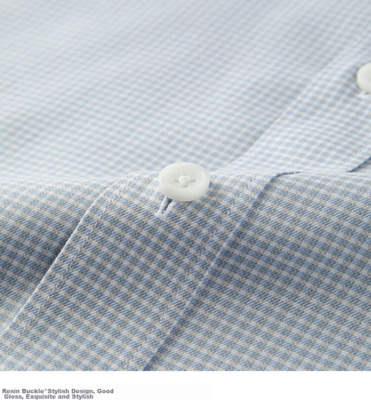YOUNGOR Men's Shirt, Autumn Business Casual Long-Sleeve Shirt for Young Men, Blue Plaid, Size 38 19