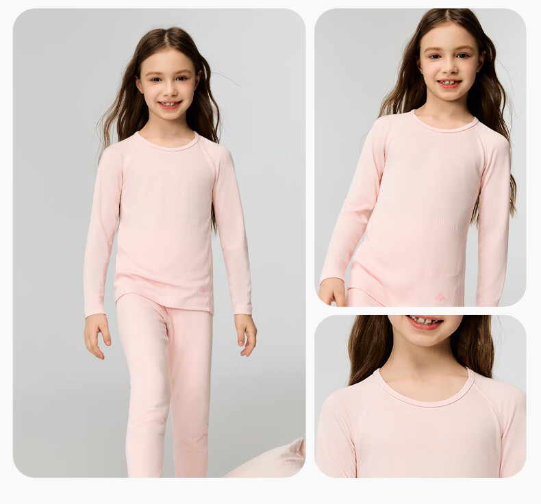 AIMER KIDS Double Warmth Moisture-Absorbing Thermal Underwear Boys Double-Layer Stomach and Neck Protection Autumn Blue Top 175 1