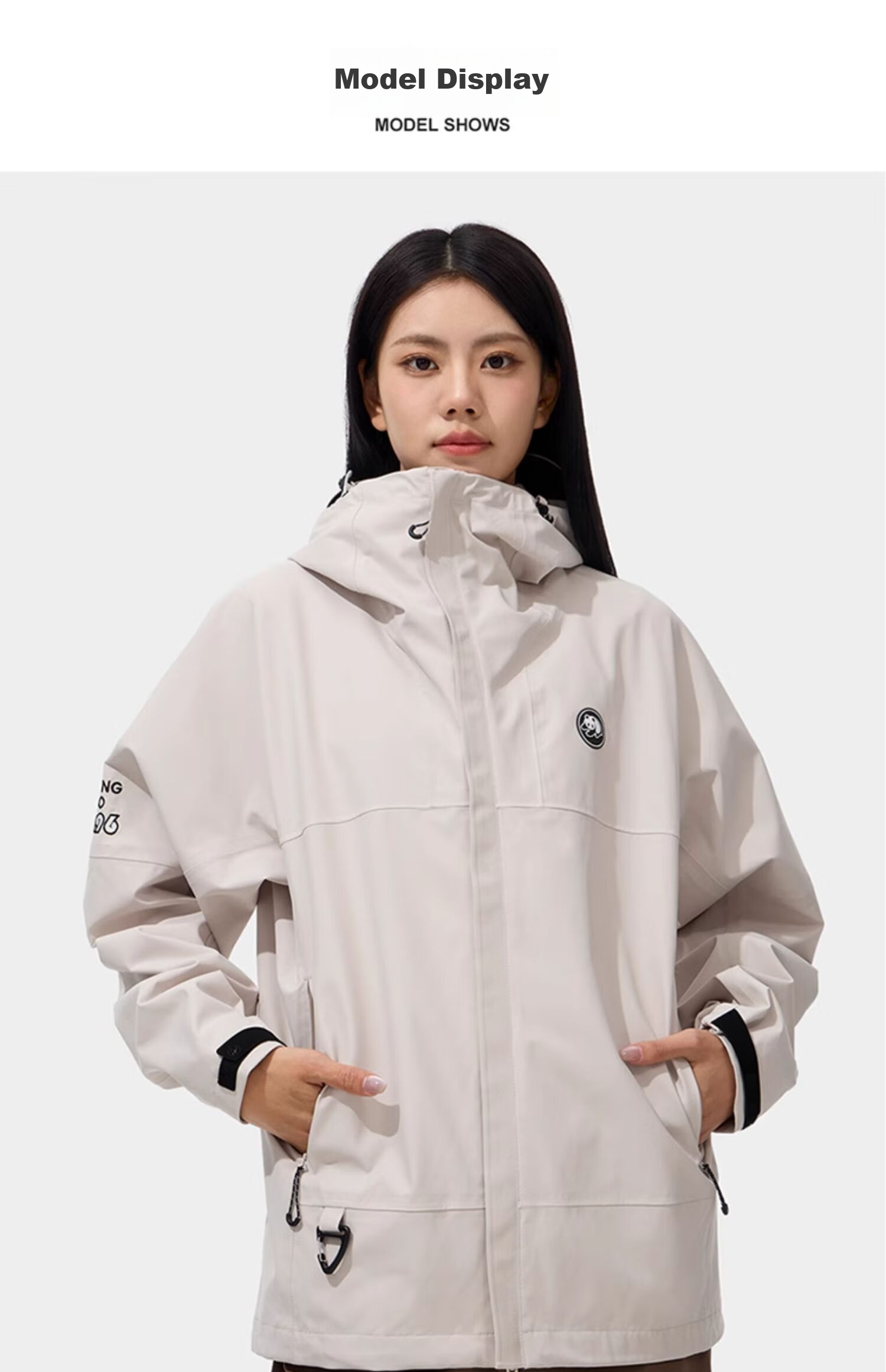 CAMEL Panda Windbreaker Jacket for Men And Women, Spring And Autumn Outerwear, Windproof And Waterproof Outdoor Clothing A34BA3L1166, Night Purple, XL 25