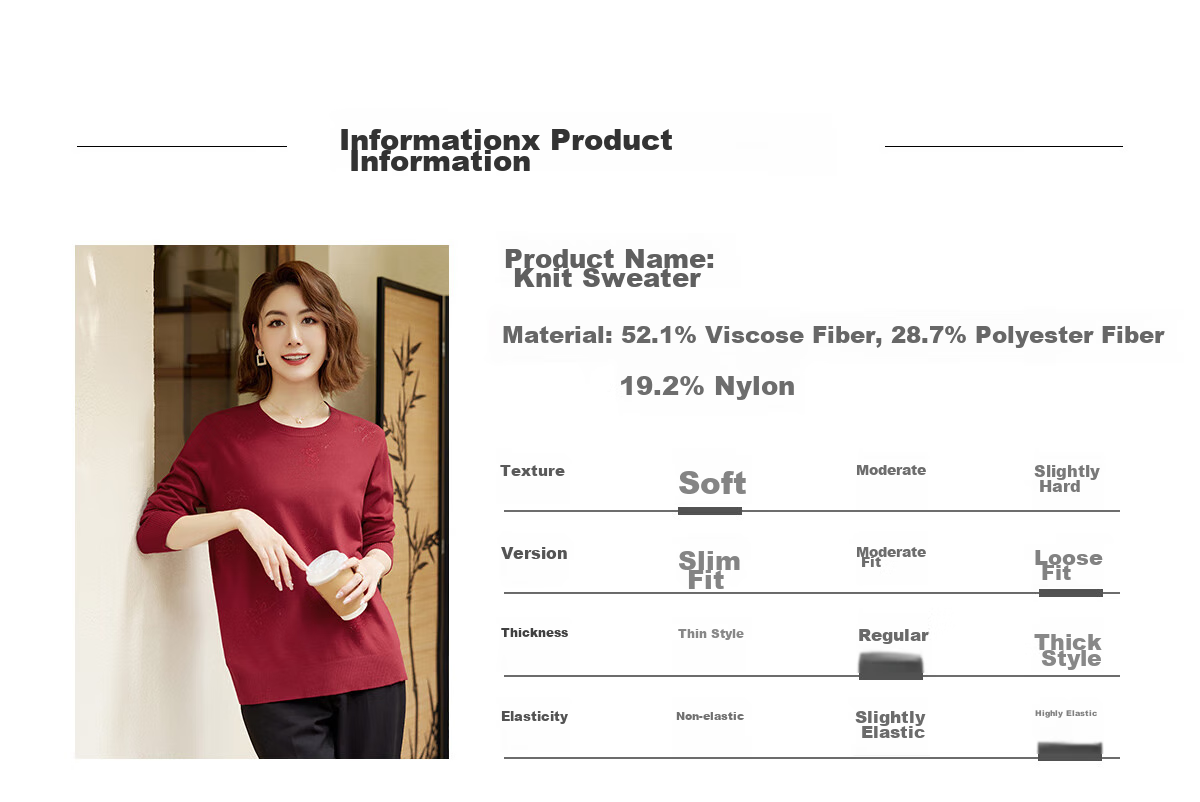 YUZHAOLIN Mid-Autumn Festival Gift for Middle-Aged Mom, Red Knitted Sweater for Middle-Aged And Elderly Women Y243Z3014 11