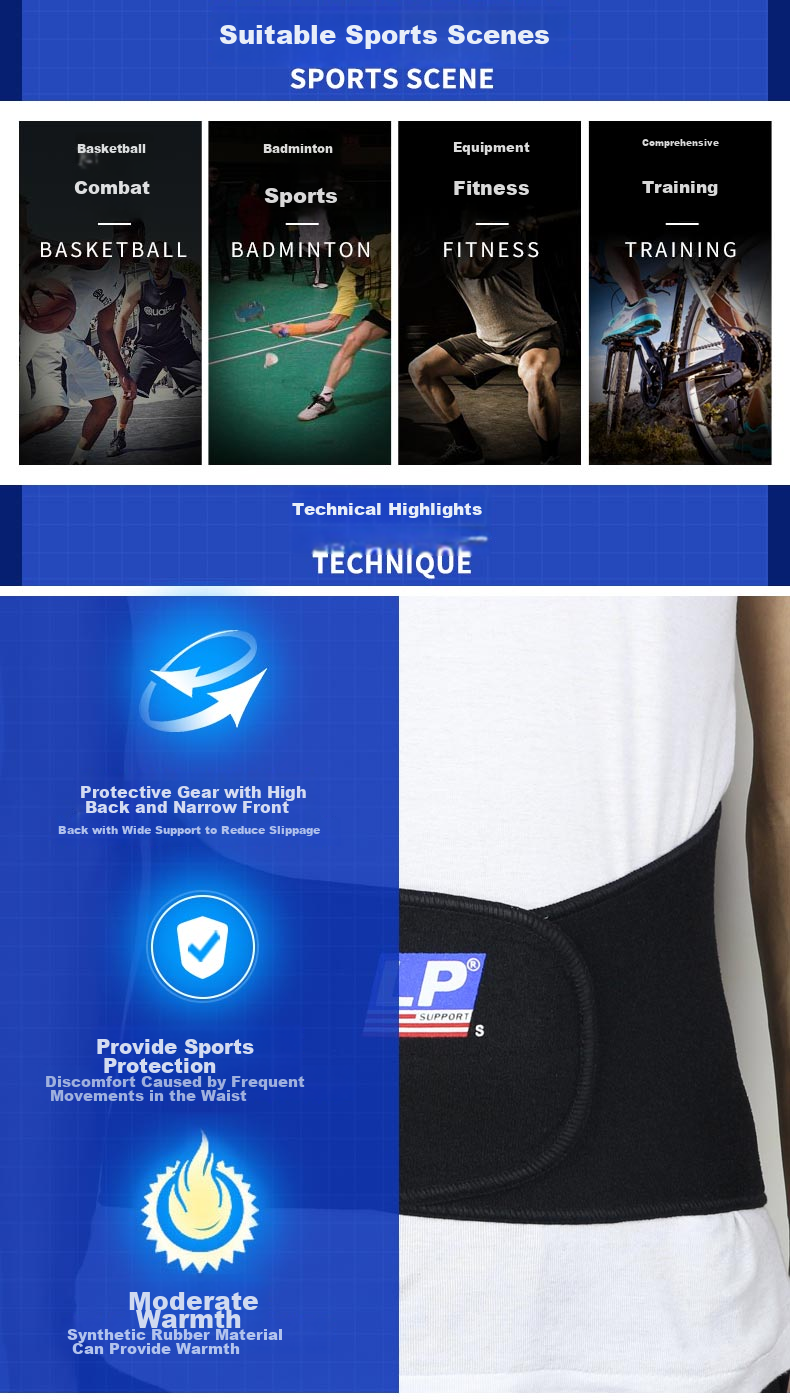 LP 771 Lumbar Support Belt, Heightened Back Protection, Stable Support Brace, Breathable Type, Size M 1
