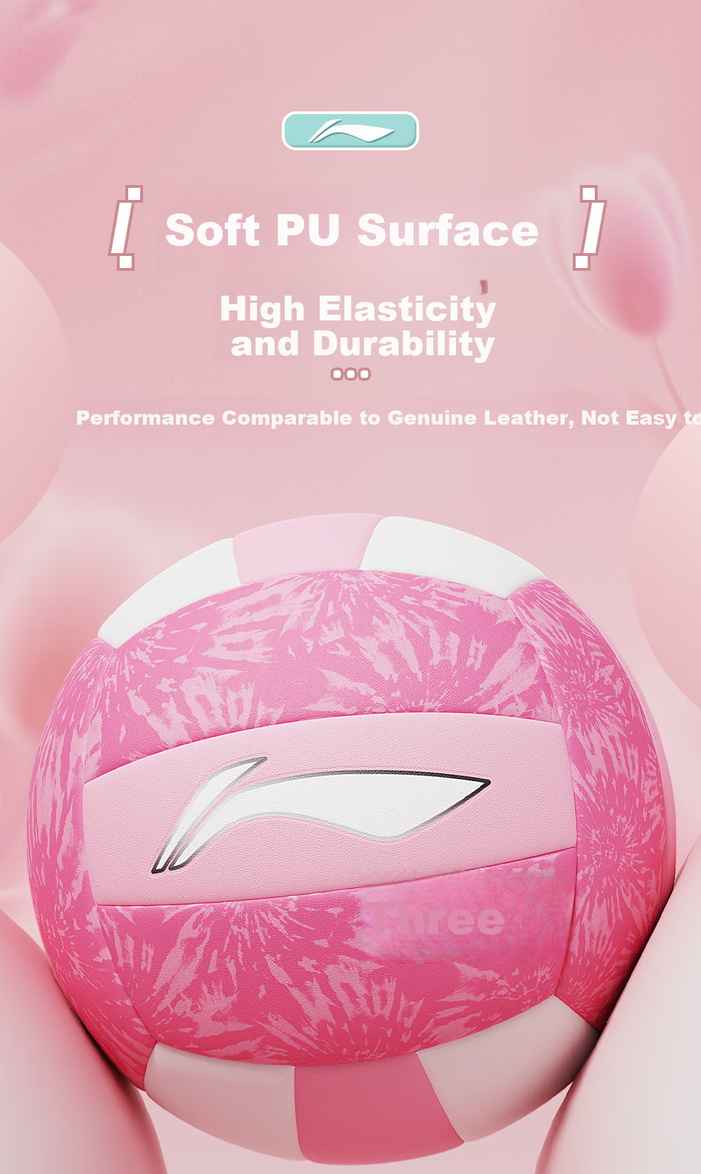 Li-Ning Volleyball, Size 5, for Middle School Students' High School Entrance Exam, Elementary School Children's Standard Physical Education Exam, Soft And Hard Volleyball Training And Competitio 2