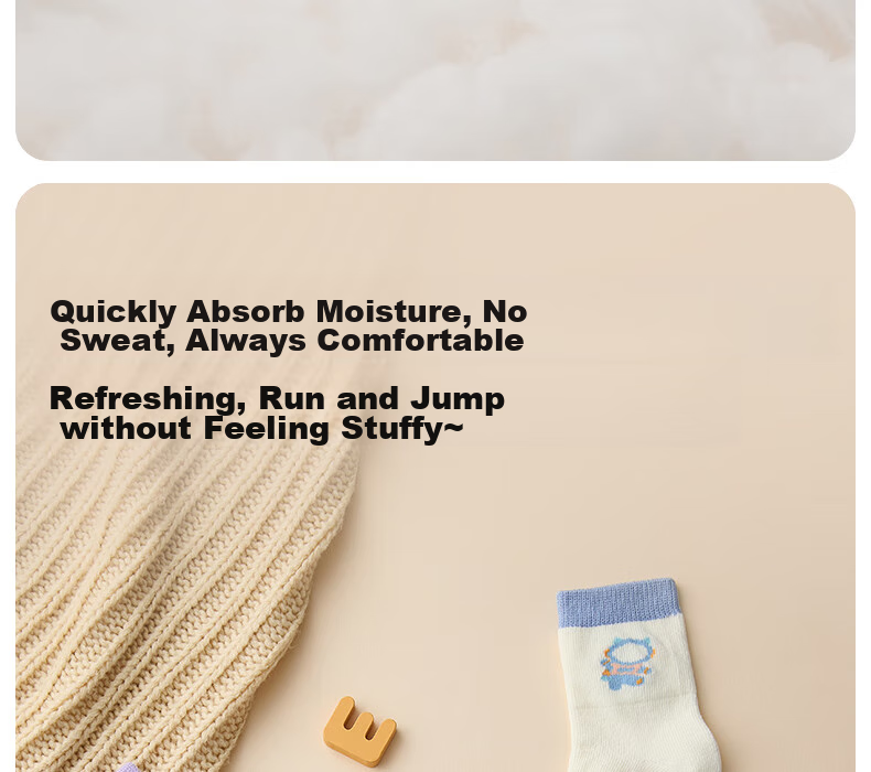 Beitaisi Baby Socks, Spring And Autumn Warm New Style, Moisture-Absorbing Non-Slip Newborn Infant Cotton Socks, Mid-Calf Socks for Boys And Girls 7