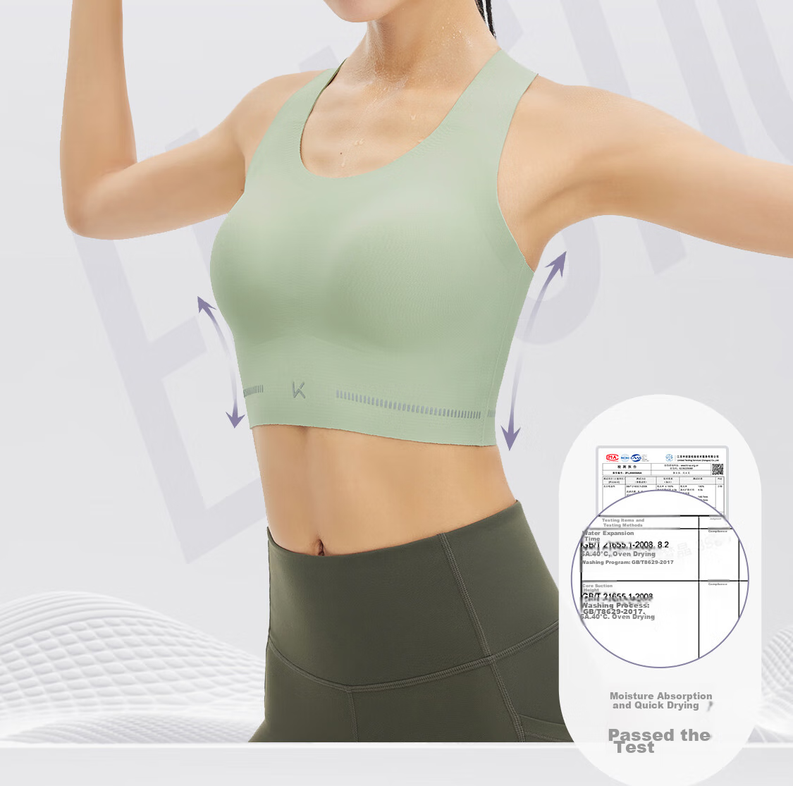 Keep Women's Sports Bra with Beautiful Back Design, Medium Firmness Yoga Bra, Quick-Dry Pilates Vest, Push-Up Anti-Shock Fitness Training Wear 12