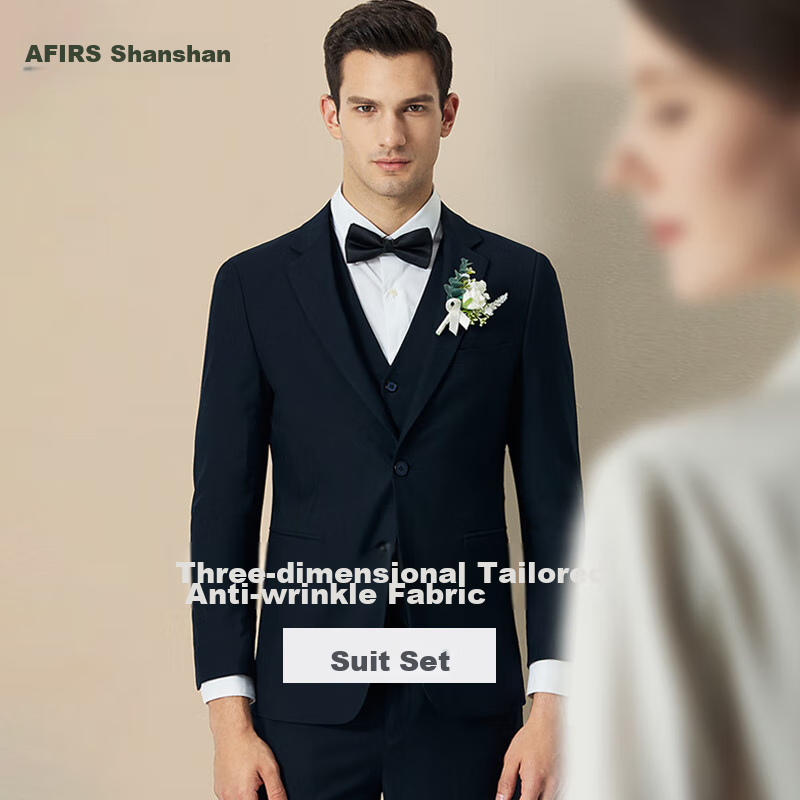 FIRS Men's Suit Set, Slim Fit Professional Formal Wear, Business Attire for Grooms, Wedding Attire for Me