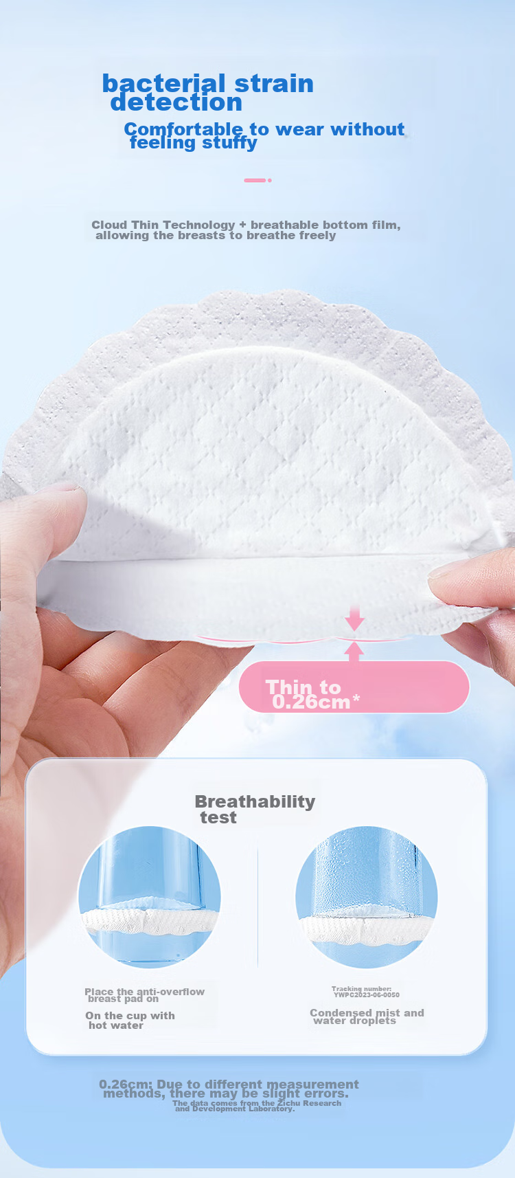 Matern'ella Disposable Breast Pads, Ultra-Thin, for Nursing Mothers, Anti-Spill, Breathable, 100 Pieces 7