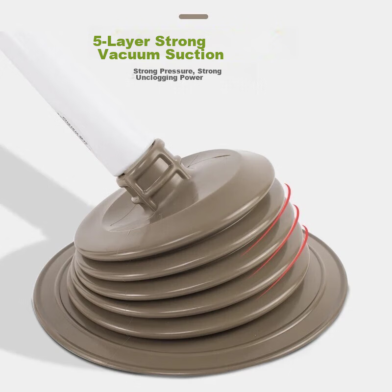 CHAHUA Toilet Plunger, Unclogs Toilet, Rubber Plunger, Toilet Suction Cup, 1 Piece