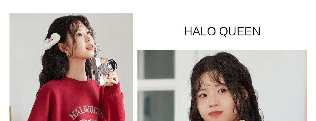 Halo Queen Women's Sweatshirt, Spring And Autumn Round Neck, Little Bear Christmas Outfit, Fashionable Loose Top Jacket H143W1002 33