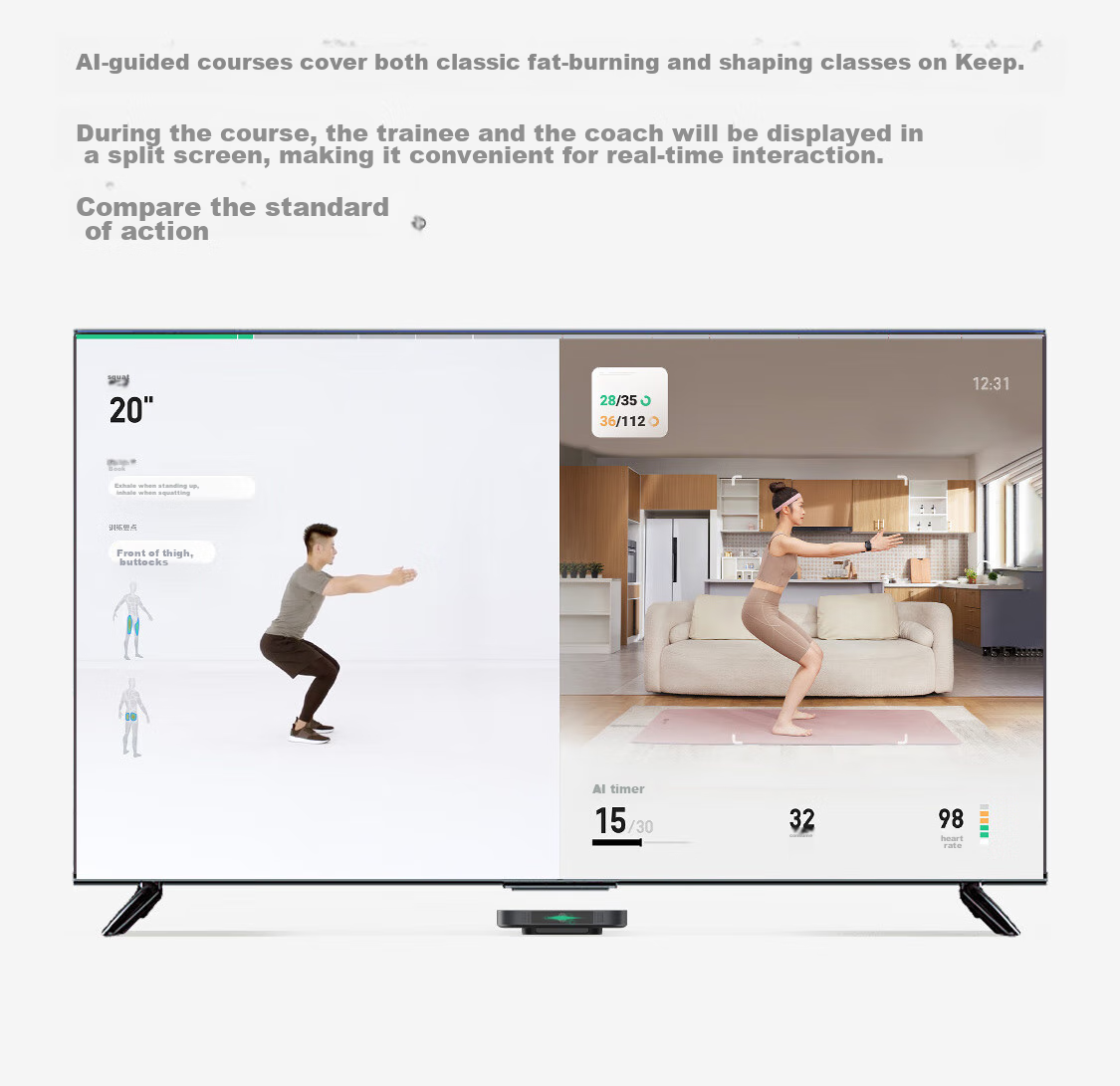 Keep Fitness Mirror Exercise Sensing Machine KS Smart Game Console with AI Guidance And Scoring, Motion Sensing Exercise Console 18