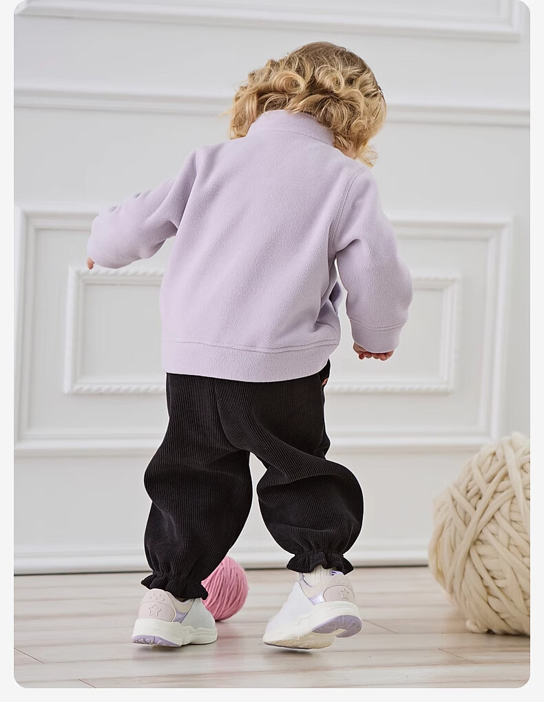 DAVE & BELLA Girls' Winter Chenille Fleece-lined Casual Jogger Pants 1