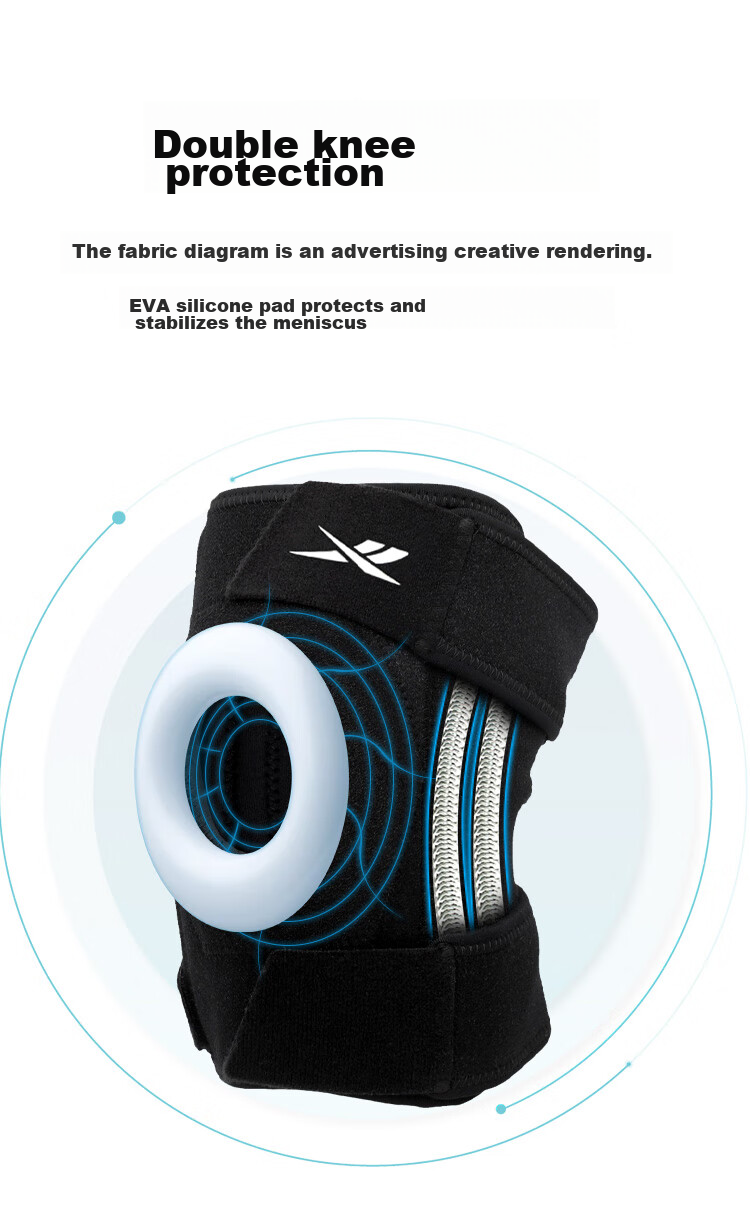Reebok Knee Pads for Sports, Meniscus Protection, Running, Basketball, Badminton, Soccer, Knee Guards, Patella Protectors, Cycling And Hiking 5