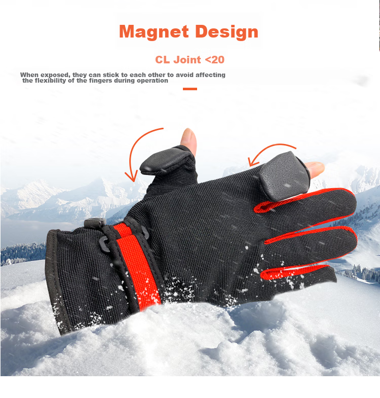 KYOTSU Photography Gloves, Winter Outdoor Specialized, Cold-Proof, Heat-Retaining, Waterproof, Thickened Photography Gloves, XL Size, Black 5