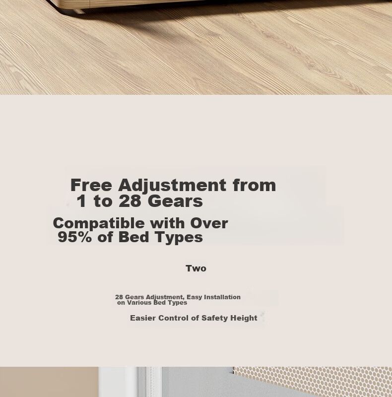 YEEHOO Bed Guard Rail, Baby Fall Prevention Protective Barrier, Infant Crib Rail, Children's Guardrail, Bedside Safety Rail, 2.0 Meter Bed - Single Piece 7