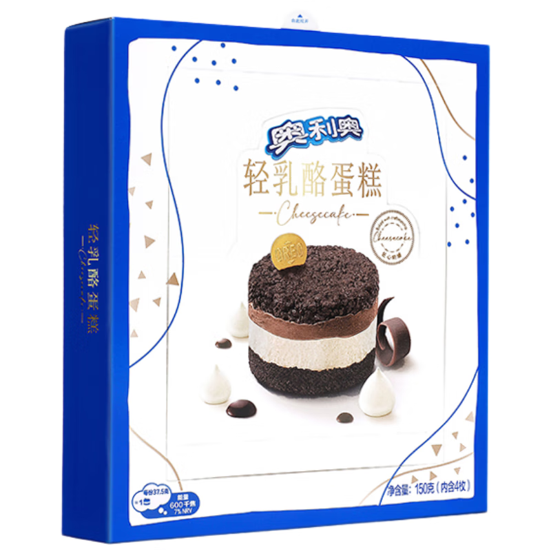 奥利奥（Oreo）轻乳酪蛋糕 半熟芝士精致甜品点心办公室零食糕点 150g